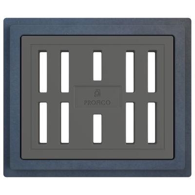 BROCAL DE BOCA DE TORMENTA DE 55X70 CM CON MARCO DE CONCRETO POLIMERICO Y TAPA EN FIBRA DE VIDRIO MARCA PROFICO