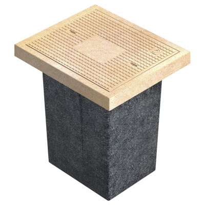 REGISTRO TELEFONICO TIPO L1T CON TAPA EN CONCRETO POLIMERICO Y CUERPO EN FIBRA DE VIDRIO MARCA PROFICO