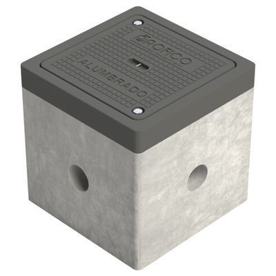 REGISTRO HIBRIDO DE 40X40X40 CM MARCO Y TAPA DE CONCRETO POLIMERICO Y CUERPO EN CONCRETO HIDRAULICO MARCA PROFICO