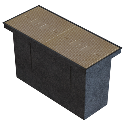 REGISTRO TELEFONICO TIPO L2T CON TAPA EN CONCRETO POLIMERICO Y CUERPO EN FIBRA DE VIDRIO MARCA PROFICO