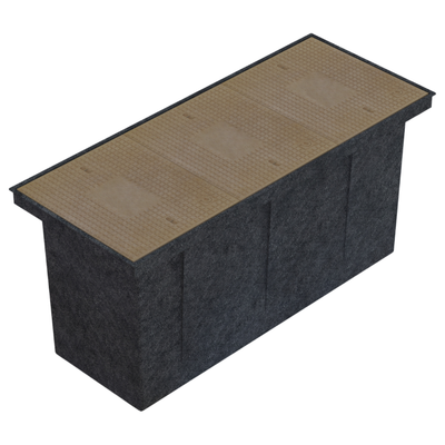 REGISTRO TELEFONICO TIPO L3T CON TAPA EN CONCRETO POLIMERICO Y CUERPO EN FIBRA DE VIDRIO MARCA PROFICO