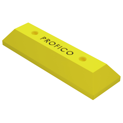 TOPE PARA ESTACIONAMIENTO DE 15X50X7.5 CM COLOR AMARILLO MARCA PROFICO