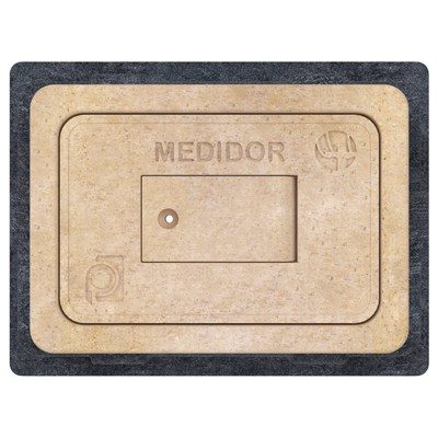 REGISTRO APILABLE PARA MEDIDOR DE AGUA DE 33X45X30 CM, MARCO Y TAPA EN CONCRETO POLIMERICO Y CUERPO DE FIBRA DE VIDRIO MARCA PROFICO