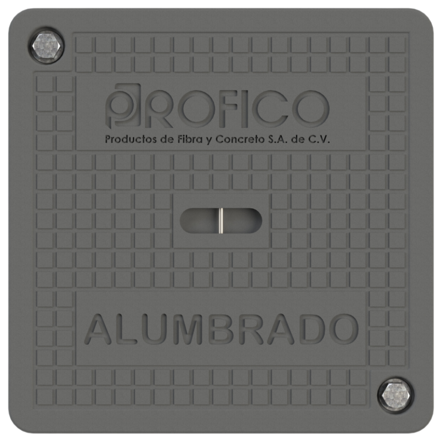 TAPA EN CONCRETO POLIMERICO DE 40X40 CM PARA REGISTRO HIBRIDO MARCA PROFICO