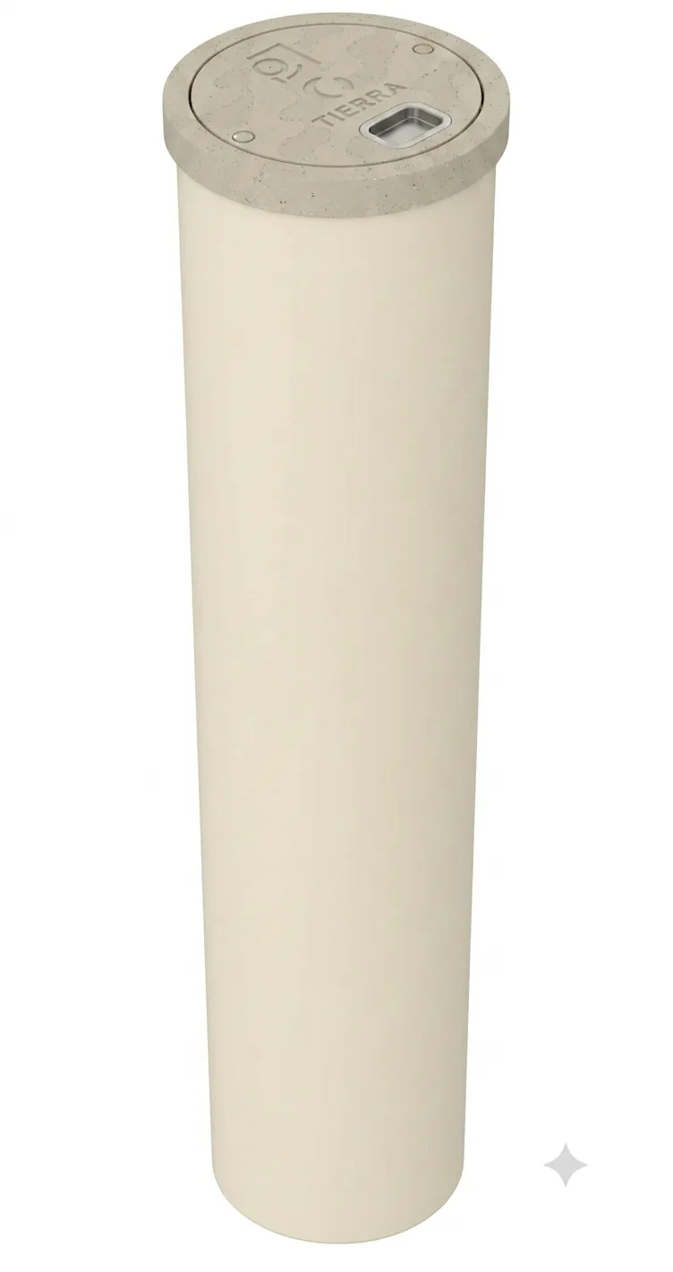 Registro Circular de 10" Aro y Tapa de Concreto polimérico y con Tubo PVC de 90 cm de Largo