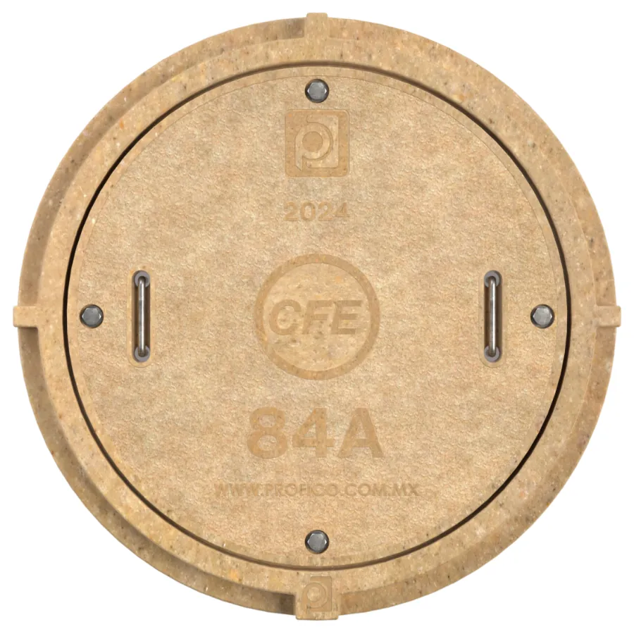 Brocal 84-A con 4 Tornillos en Concreto polimérico