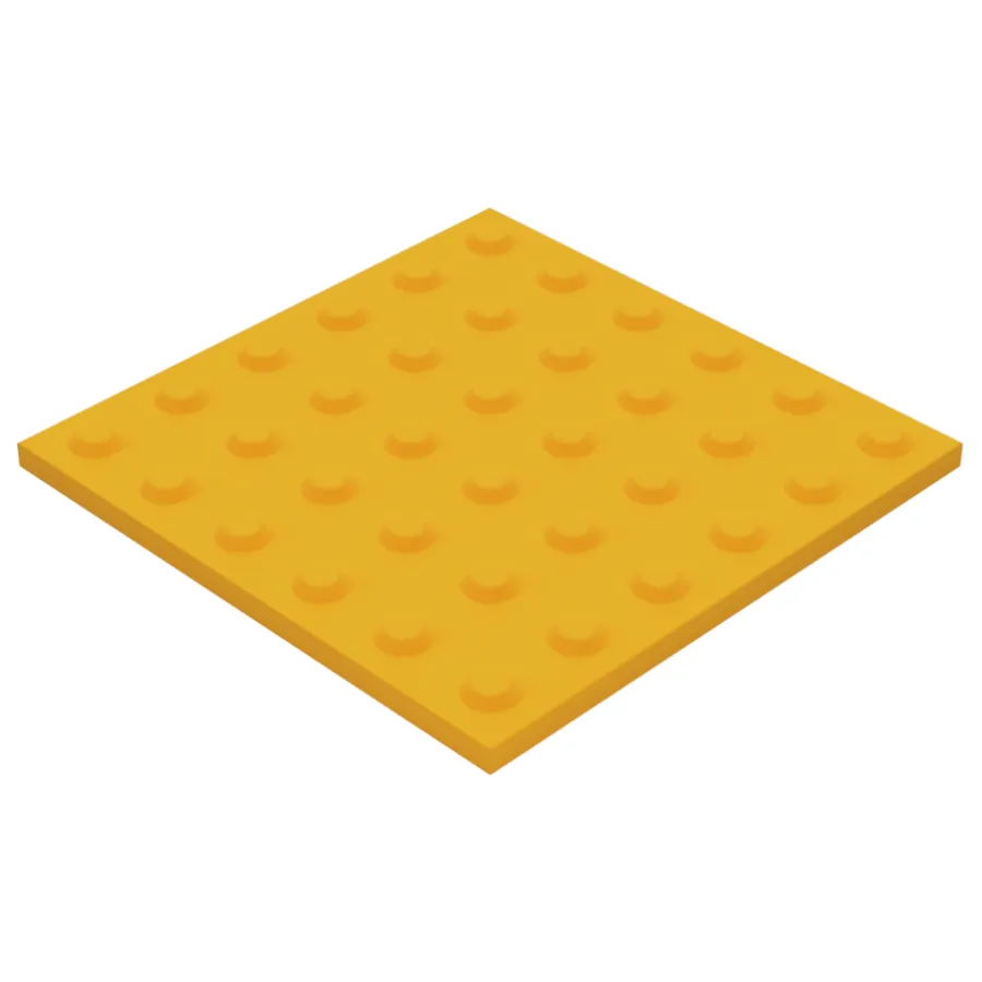 Piso podotáctil de Puntos en 30×30 cm en Concreto polimérico Color Amarillo