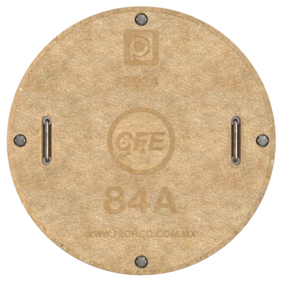 Tapa para Brocal 84-A de 4 Tornillos en Concreto polimérico