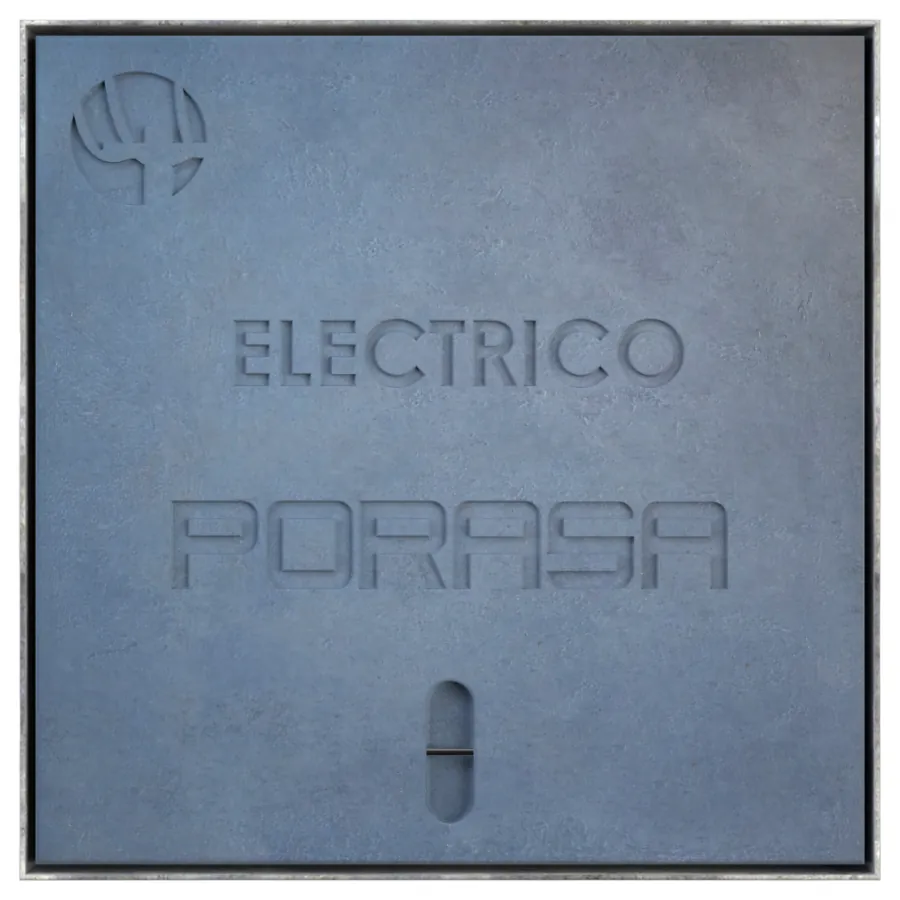 Tapa para Registro de 40×40 cm con Altura de 1 1/4 para Marco Metalico en Concreto Polimerco