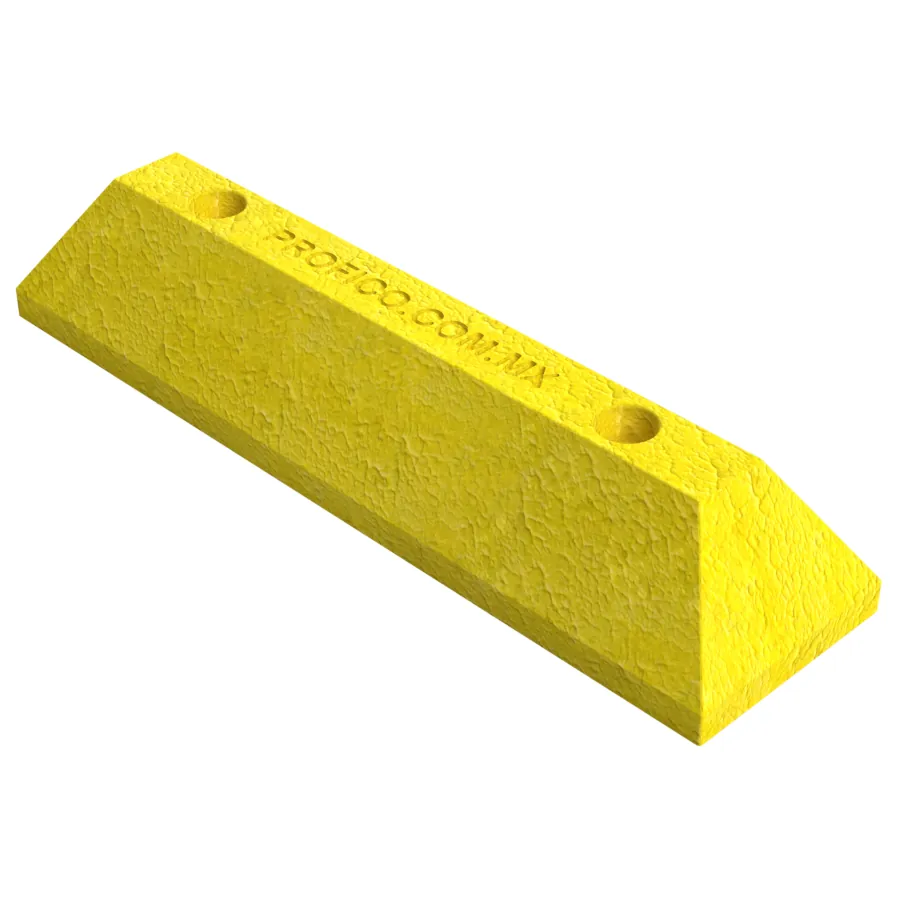Tope para Estacionamiento de 15×60×10 cm Color Amarillo