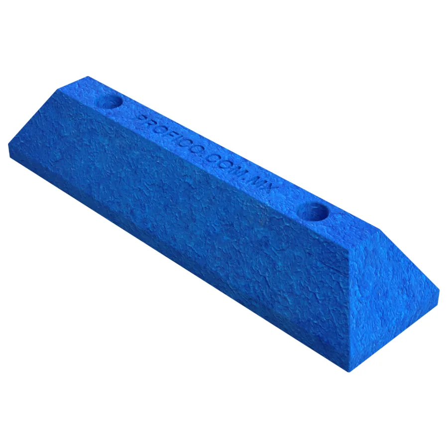 Tope para Estacionamiento de 15×60×10 cm Color Azul